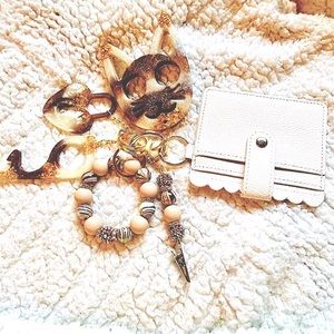 Gold Brown Cream Kitty self defense keychain